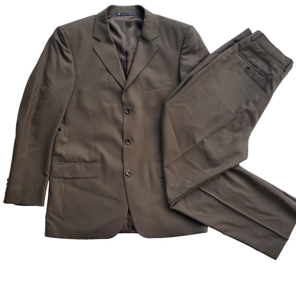 Men's Classic Brown Suit Jacket & Pants - Formal Two-Piece